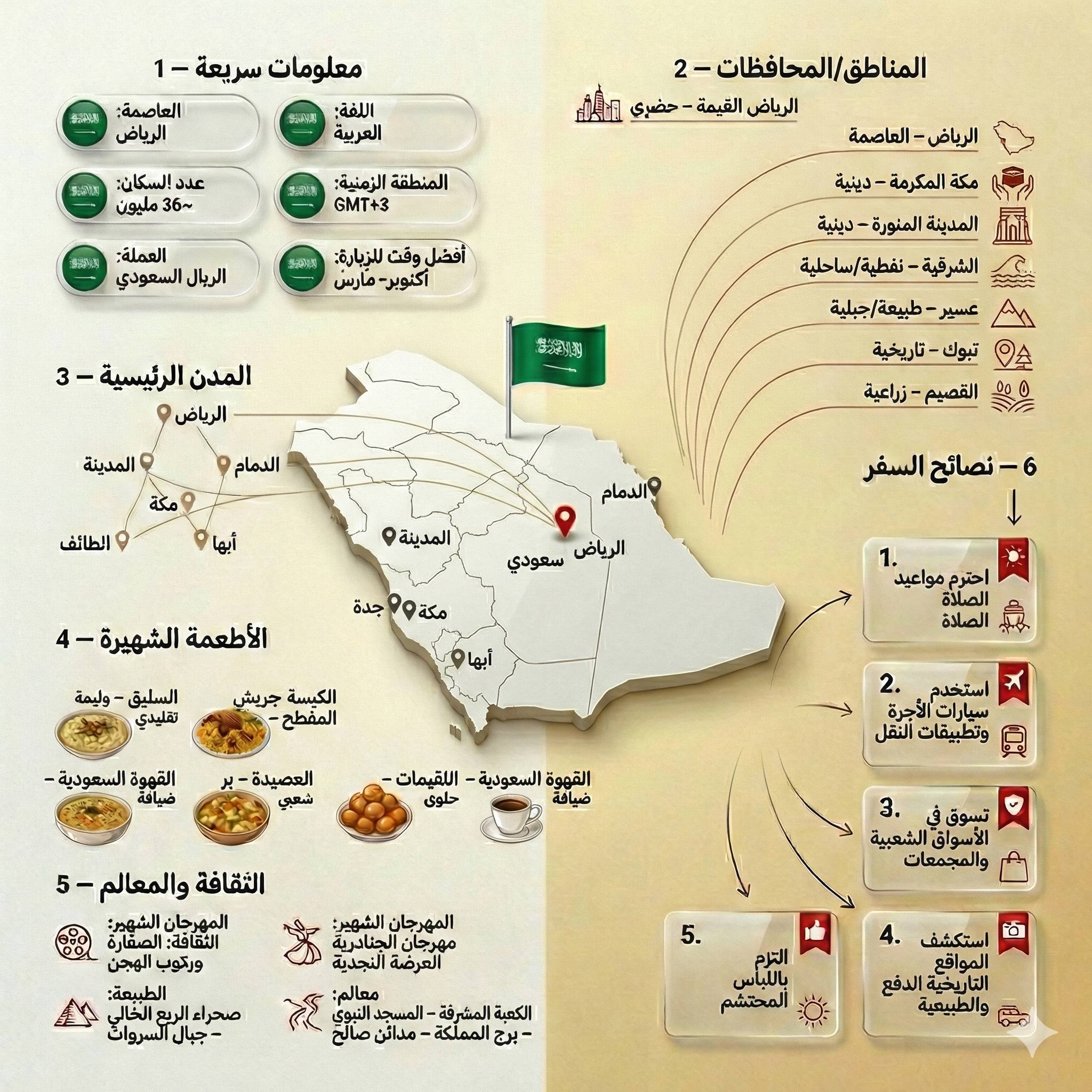 المملكة العربية السعودية: دليل شامل عن أرض الحرمين الشريفين