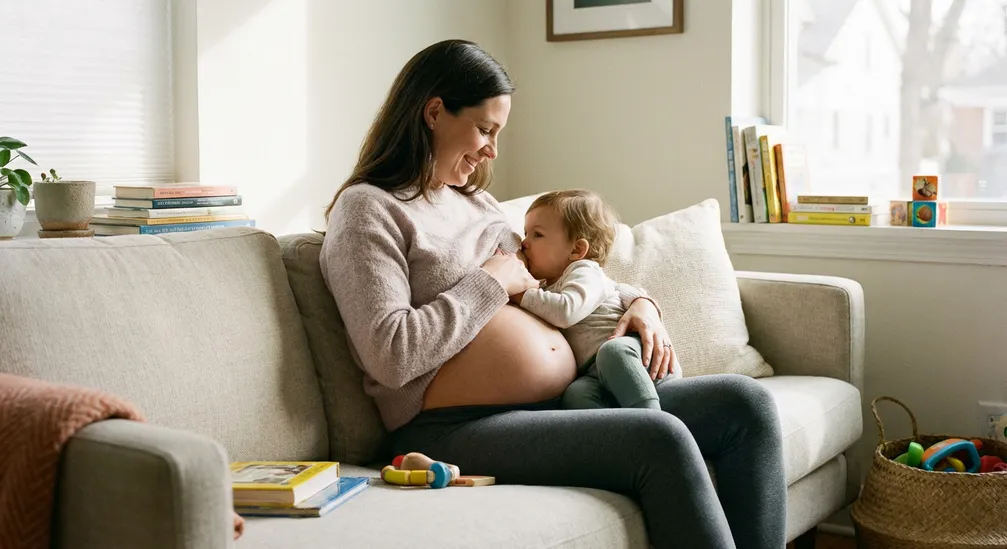 الحمل مع الرضاعة