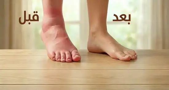 علاج انتفاخ الأقدام
